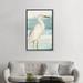 East Urban Home Heron on Seaglass II by Lanie Loreth - Painting Print Canvas/Metal in Blue/Green/White | 48 H x 32 W in | Wayfair