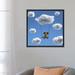 East Urban Home Elephant & Dog Are Flying on a Cloud II by Mike Kiev - Graphic Art Print Canvas, Wood in Blue/White | 26 H x 26 W x 1.5 D in | Wayfair