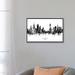 East Urban Home Chicago Illinois Skyline Black & White by Michael Tompsett - Graphic Art Print Canvas in Black/Gray | 18 H x 26 W x 1.5 D in | Wayfair