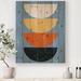 East Urban Home Minimal Geometric Compositions Of Elementary Forms XXV - Unframed Painting Print on Wood Metal in Blue/Brown/Orange | Wayfair