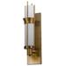 Brayden Studio® Danielis 1 - Light Dimmable Gold Flush Mounted Sconce Metal in White/Yellow | 40 H x 10 W x 11.75 D in | Wayfair