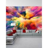 Ebern Designs Teo Removable Color Explosion Series Wall Mural Vinyl in Red | 175 W in | Wayfair AAECE0EE14424BE591FCF3569BC66DE3