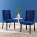 Renew Parsons Fabric Dining Side Chairs by Modway Velvet in Blue | 38.5 H x 25.5 W x 21.5 D in | Wayfair EEI-4244-NAV