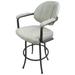 17 Stories Doradus Swivel Bar, Counter & Extra Tall Stool Upholstered/Metal in Gray/White | 44 H x 20 W x 21 D in | Wayfair