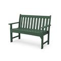Freeport Park® Fortner 72 Traditional 48" Garden Outdoor Bench Plastic in Green | 35.25 H x 48.5 W x 24 D in | Wayfair