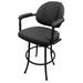 17 Stories Doradus Swivel Bar, Counter & Extra Tall Stool Upholstered/Metal in Gray/Black | 44 H x 20 W x 21 D in | Wayfair