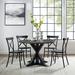 Gracie Oaks Dunblane 5 - Piece Dining Set Wood/Metal in Brown/Gray | 30 H in | Wayfair CFF548A5F23F40D8B13F6A4D847F11B3