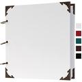 potricher 12 x 12 Inch Large Leather Hardcover 80 Pages DIY Scrapbook Photo Album Blank Craft Paper Wedding Anniversary Family Photo Scrapbook Album (White, 12 x 12 Inch)