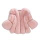 LEXUPE Women Autumn Winter Warm Comfortable Coat Casual Fashion Jacket Fashion Solid Jackets Fur Short Stitching Faux Fur Coat (XL, Pink)