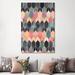 East Urban Home Stained Glass III by Elisabeth Fredriksson - Graphic Art Print Canvas/Metal in Gray/Pink | 60 H x 40 W x 1.5 D in | Wayfair