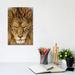 East Urban Home Serious Lion by Mike Centioli - Photograph Print Canvas in Brown | 12 H x 8 W x 0.75 D in | Wayfair