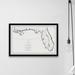 Trinx A Map of East & West Florida - Picture Frame Graphic Art Print on Paper in Black/Gray/White | 8 H x 12 W x 1.5 D in | Wayfair