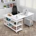 Inbox Zero Reversible L-Shape Desk Wood/Metal in White | 29.5 H x 47.2 W x 19.7 D in | Wayfair 1684DC080C8445CA9ACF3EB10C954825