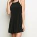 Brandy Melville Dresses | Brandy Melville Black Skater Dress With Open Back | Color: Black | Size: One Size