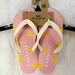 Coach Shoes | Coach Banana Print Flip Flop Limited Edition | Color: Pink/White | Size: 8