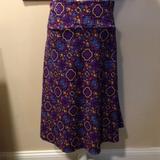 Lularoe Skirts | Lularoe Azure | Color: Black/Purple | Size: 3x