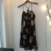 American Eagle Outfitters Dresses | Euc- Strappy Button-Down Floral Dress | Color: Black/Pink | Size: 6