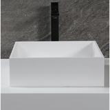 Alfi Brand White Matte Square Vessel Bathroom Sink | 4.75 H x 15.13 W x 15.13 D in | Wayfair ABRS14S