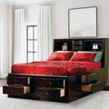 Wildon Home® Branscum Storage Platform Bed Wood in Black/Brown | 56 H x 93 W x 78 D in | Wayfair C15417724E87456FBABAA0288AF0DBEC