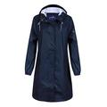 Women's Rain Jacket Raincoat Softshell Jacket Friesennerz Parka PU Windbreaker with Hood Waterproof, black, XL