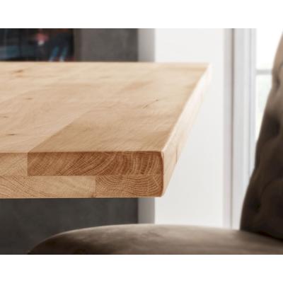 Massivholz »Tabula Rasa« Tischplatte gerade Kante 4 cm / aufgedoppelt / 180x100 cm / Wildeiche natur Image