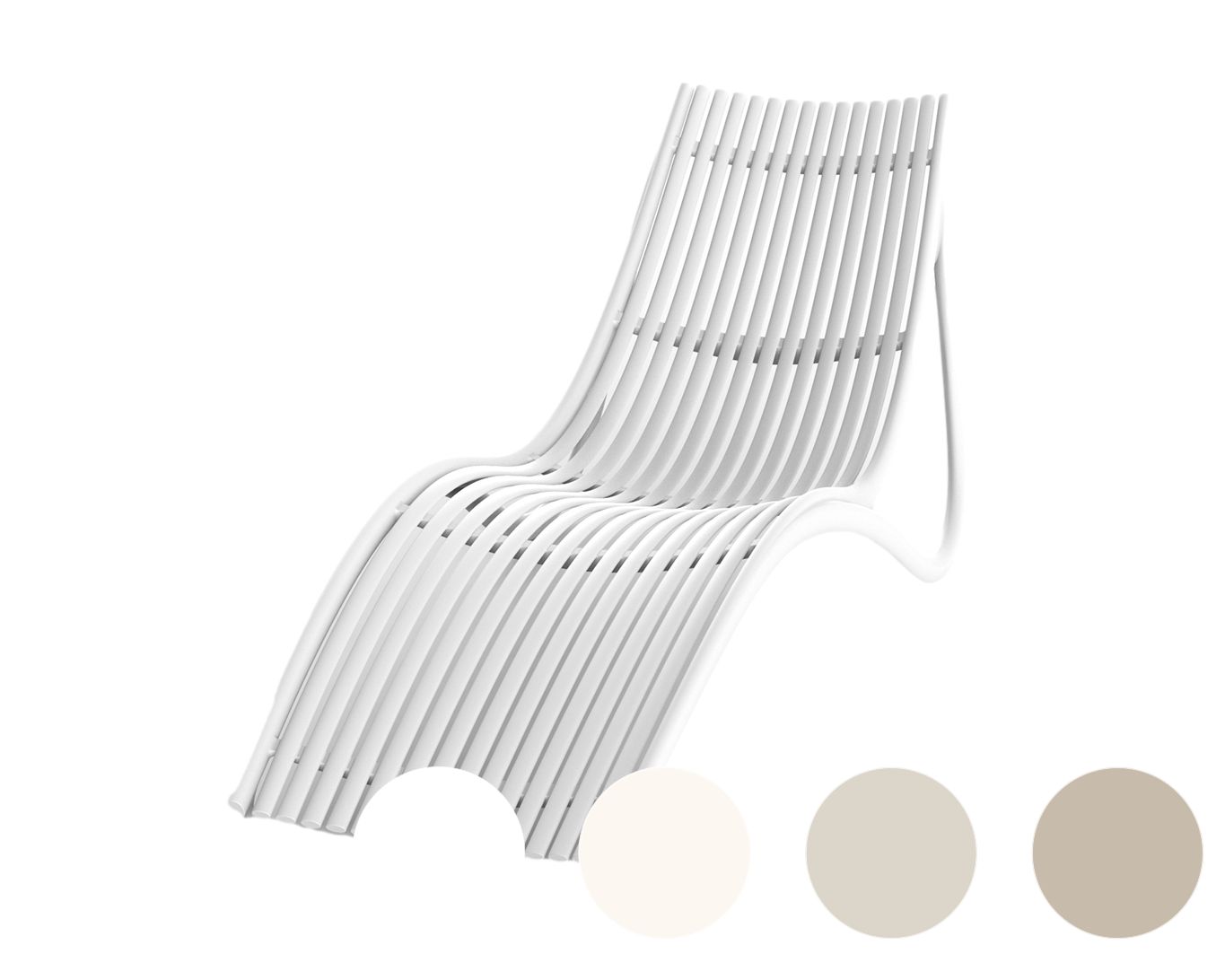 Vondom »IBIZA« Outdoor Sonnenliege Basic Matt / Ecru