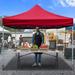HIO Commercial 10 Ft. W x 10 Ft. D Steel Pop-Up Canopy Metal/Steel/Soft-top in Red | 129.92 H x 120 W x 120 D in | Wayfair C1010-RED