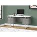"Computer Desk / Home Office / Laptop / Left / Right Set-Up / Storage Drawers / 60""L / Work / Metal / Laminate / Grey / White / Contemporary / Modern - Monarch Specialties I 7633"
