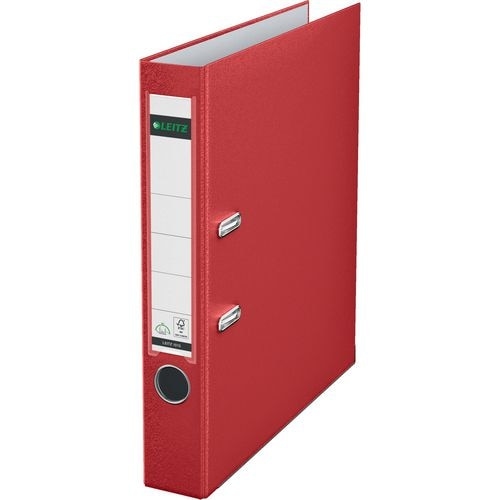 Leitz 180° Schmal Ordner DIN A4 52 mm Rot 2 Ringe 1015 PP (Polypropylen) Glatt Hochformat Image