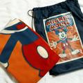 Disney Accessories | Disney Cinch Sack Backpack With Fleece Thr | Color: Blue/Orange | Size: Osbb