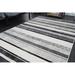 Black/Gray 90 x 62 x 0.6 in Indoor Area Rug - Union Rustic Purcellville Striped Gray/Black Area Rug Polypropylene | 90 H x 62 W x 0.6 D in | Wayfair