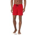 Quiksilver Herren Solid Elastic Waist Volley Swim Trunk Boardshorts, High Risk Red, X-Large