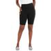 Plus Size Women's Everyday Stretch Cotton Bike Short by Jessica London in Black (Size 14/16)