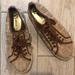 Michael Kors Shoes | Michael Kors Canvas & Leather Mk Logo Sneakers | Color: Brown/Tan | Size: 7.5