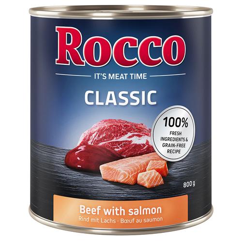 6x800g Classic mit Rind & Seelachs Rocco Hundefutter nass