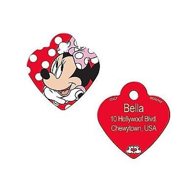 Quick-Tag Disney's Minnie Mouse Heart Personalized Dog & Cat ID Tag, Small