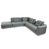 Gray Sectional - sohoConcept Nirvana 126" Wide Corner Sectional w/ Ottoman | 32 H x 126 W x 41.5 D in | Wayfair NIR-LHF-001