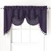 Astoria Grand Kellner Luxurious Rod Pocket Austrian Valance w/ Onion Fringe Trim 52" Window Valance in Indigo | 28 H x 52 W x 2 D in | Wayfair