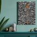 Rosdorf Park Zebra Inspired Fashion - Wrapped Canvas Graphic Art Print Canvas, Solid Wood in Black/Green | 27 H x 18 W x 1 D in | Wayfair