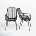 AllModern Anna Patio Dining Armchair Wicker/Rattan in Black | 38 H x 23.4 W x 24.6 D in | Wayfair 110C5A5DF5834528B287634FA8F81FCE