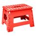 Zoomie Kids Odacia Heavy Duty Folding Step Stool w/ Gripping Surface Plastic in Red | 11.42 H x 8.66 D in | Wayfair