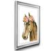 Harper Orchard Flower Crown Horse - Picture Frame Painting Print on Paper in Brown/Gray/Pink | 24.5 H x 18.5 W x 1.5 D in | Wayfair