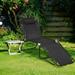 Zipcode Design™ Arguello 74" Long Reclining Single Chaise Metal in Black | 15.5 H x 62 W x 74 D in | Outdoor Furniture | Wayfair