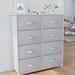 Rebrilliant Hise 8 Drawer 33.7" W Chest Wood/Metal in Gray | 38.6 H x 33.7 W x 11.8 D in | Wayfair 363B051B6ED446DE936F066CBB91BD0D