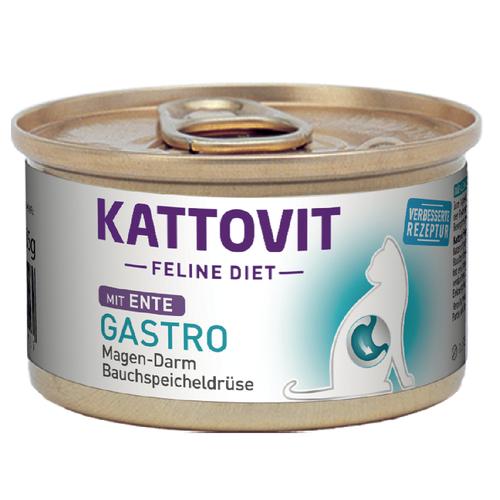 24 x 85g Gastro Ente Dose Kattovit Katzenfutter nass