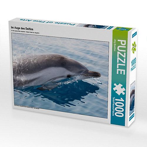 Puzzle CALVENDO Puzzle Im Auge des Delfins - 1000 Teile Foto-Puzzle glückliche Stunden Kinder