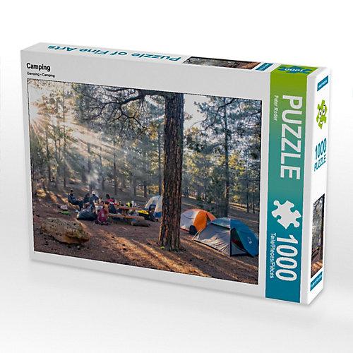 Puzzle CALVENDO Puzzle Camping - 1000 Teile Foto-Puzzle glückliche Stunden Kinder