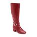 Wide Width Women's The Vale Wide Calf Boot by Comfortview in Wine (Size 9 W)