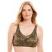 Plus Size Women's Satin Wireless Comfort Bra by Comfort Choice in Nude Animal (Size 40 B)