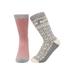 Plus Size Women's 2 Pr Super Soft Polyester Thermal Insulated Socks by GaaHuu in Grey Moose Rose (Size OS (6-10.5))